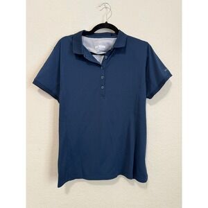 Columbia Womens Polo‎ Shirt Omni Shade Sun Protection Golf Blue